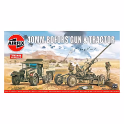 Airfix Bofors 40mm Gun & Tractor, Military vehicle model kit, Assembly kit, 1:76, Bofors 40mm Gun & Tractor, Any gender, Plas ...