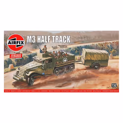 Airfix M3 Half-Track, Military truck model, Preassembled, 1:76, M3 Half-Track, Male, Plastic