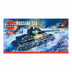 Airfix Russian T34, Tank model, Preassembled, 1:76, Russian T34, Male, Plastic