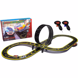 Scalextric G1149 Law Enforcer Mains Powered Slot Racing Set, Multi Colour