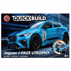 Airfix QUICKBUILD Jaguar I-PACE eTROPHY, City car model, Assembly kit, Any gender, 40 pc(s), 6 yr(s), Blue