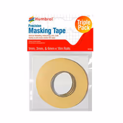 Masking Tape Set - 1mm, 3mm & 6mm x 18m Rolls Humbrol AG5110