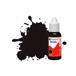 Humbrol No.85 Black - Satin Acrylic Paint 14ml DB0085