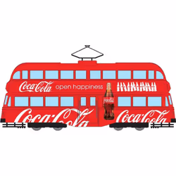 Coca Cola Double Decker Tram - Open Happiness 1/76 CC43515