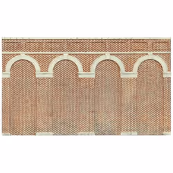 Hornby High Level Arched Retaining Walls X 2 (Red Brick)