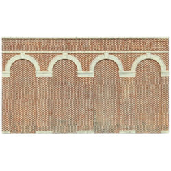 Hornby High Level Arched Retaining Walls X 2 (Red Brick)