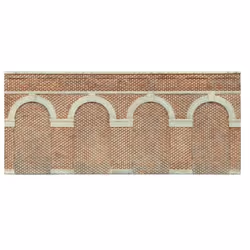 Hornby Mid Level Arched Retaining Walls X2 (Red Brick)