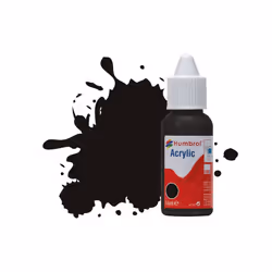 Humbrol No.201 Black Metallic Acrylic Paint 14ml DB0201