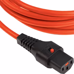 Cablenet 0.5m IEC C14 - IEC C13 IEC Lock Red PVC 1.0mm Power Leads, 0.5 m, C14 coupler, C13 coupler