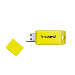 Integral 64GB USB2.0 DRIVE NEON YELLOW USB flash drive USB Type-A 2.0