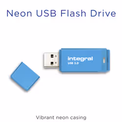 Integral 64GB USB3.0 DRIVE NEON BLUE UP TO R-100 W-30 MBS - Additional view 3