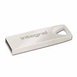 Integral 32GB USB2.0 DRIVE ARC METAL, 32 GB, USB Type-A, 2.0, 12 MB/s, Capless, Silver