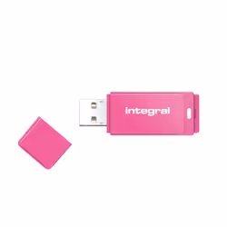 Integral 64GB USB2.0 DRIVE NEON PINK, 64 GB, USB Type-A, 2.0, 12 MB/s, Cap, Pink