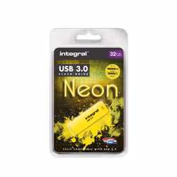 Integral 32GB USB3.0 DRIVE NEON YELLOW UP TO R-100 W-30 MBS - Additional view 3