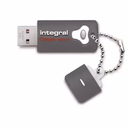 Integral 16GB Crypto Drive FIPS 197 Encrypted USB 3.0, 16 GB, USB Type-A, 3.2 Gen 1 (3.1 Gen 1), 140 MB/s, Cap, Grey