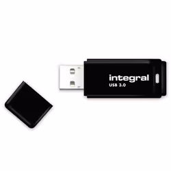 Integral BLACK 3.0, 64 GB, USB Type-A, 3.2 Gen 1 (3.1 Gen 1), Cap, 7 g, Black