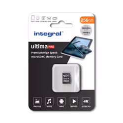 Integral 256GB MICRO SD CARD MICROSDXC UHS-1 U3 CL10 V30 A1 UP TO 100MBS READ 70MBS WRITE, 256 GB, MicroSD, UHS-I, 100 MB/s, ...