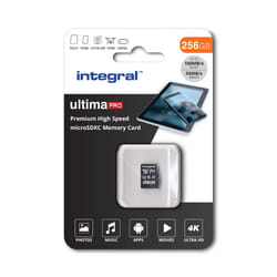 Integral 256GB MICRO SD CARD MICROSDXC UHS-1 U3 CL10 V30 A1 UP TO 100MBS READ 70MBS WRITE