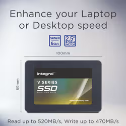 Integral 480GB SSD 2.5INCH SATA 3 R-520MB/s W-470MB/s TLC TBW 256 V SERIES 2 - Additional view 4