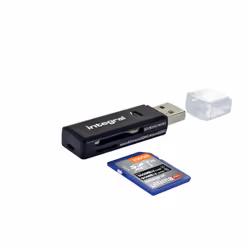 Integral USB3.0 CARDREADER DUAL SLOT SD MSD, MicroSD (TransFlash), MicroSDHC, MicroSDXC, SD, SDHC, SDXC, Black, USB 3.2 Gen 1 ...