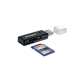 Integral USB3.0 CARDREADER DUAL SLOT SD MSD card reader USB 3.2 Gen 1 (3.1 Gen 1) Black