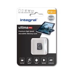 Integral 512GB MICRO SD CARD MICROSDXC UHS-1 U1 CL10 V30 A1 UP TO 100MBS READ 80MBS WRITE