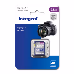 Integral INSDH32G-100V30 32GB SD CARD SDHC UHS-1 U3 CL10 V30 UP TO 100MBS READ 30MBS WRITE UHS-I