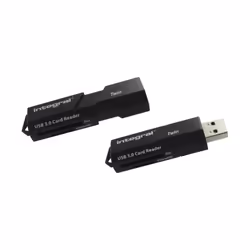 Integral USB 3.0 TWIN CARD READER, MicroSD (TransFlash), MicroSDHC, MicroSDXC, SD, SDHC, SDXC, Black, USB 3.2 Gen 1 (3.1 Gen ...