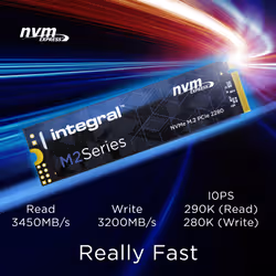 Integral 256GB SSD M.2 2280 NVME 1.4 PCIe Gen3 x4 R-3350MB/s W-1350MB/s TLC TBW 128 M2 - Additional view 3