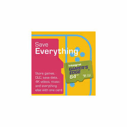 Integral 64GB MICRO SD CARD UHS-1 U3 4K CL10 V30 A1 GAMERS EDGE CARD FOR NINTENDO SWITCH UP TO 100MBS READ 50MBS WRITE - Additional view 2
