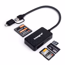 Integral USB3.2 GEN1 3.1 GEN1 3.0 CARDR EADER TYPE A & TYPE C MULTI SLOT SD MSD CF MS WITH 30CM CABLE RETAIL - Additional view 3