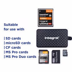 Integral USB3.2 GEN1 3.1 GEN1 3.0 CARDR EADER TYPE A & TYPE C MULTI SLOT SD MSD CF MS WITH 30CM CABLE RETAIL - Additional view 6