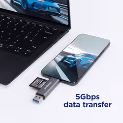 Integral USB3.2 GEN1 3.1 GEN1 3.0 CARD READER TYPE A & TYPE C DUAL SLOT SD MICRO SD RETAIL - Additional view 6