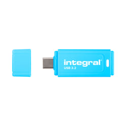 Integral Neon-C 128GB USB-C 3.2 GEN1 DRIVE (USB3.1 USB3.0) BLUE UP TO R-150 W-30 MBS