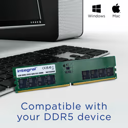 Integral 32GB PC RAM MODULE DDR5 4800MT/s PC5-38400 UNBUFFERED NON-ECC DIMM 1.1V 2GX8 CL40 - Additional view 3