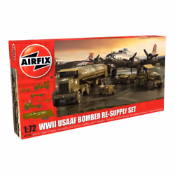 Airfix WWII USAAF 8th Bomber Resupply Set, Service vehicle model, Assembly kit, 1:72, F-1, U-7144-T 4x4, Cushman 39, Chevrole ...