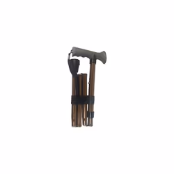 Healthcare Walking Stick â Gel Handle Comfort Grip Collapsible Folding Cane for Men & Women - Adjustable Length - Brown