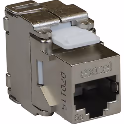 EXCEL CAT.5e FTP TOOLLESS KEYSTONE JACK - BUTTERFLY STYLEExcel butterfly style Cat.5e Keystone Jack (RJ45) module.Toolless ID ...