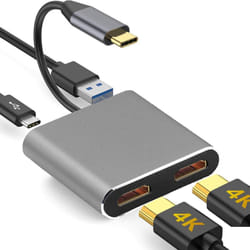 Fairline 1158-556 laptop dock/port replicator Wired USB 3.2 Gen 1 (3.1 Gen 1) Type-C Silver