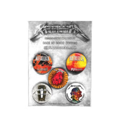 Metallica 1996-2016 Albums Badge Set (Pack of 5)