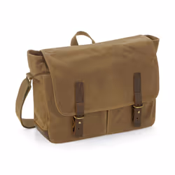 Quadra Heritage Waxed Canvas Messenger Bag - One Size, Desert Sand