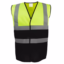Yoko Unisex Adult Two Tone Hi-Vis Vest - 3XL, Yellow/Black