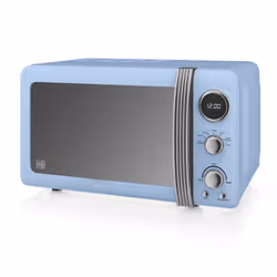 Swan SM22030BLN, Countertop, Solo microwave, 20 L, 800 W, Built-in display, Buttons, Rotary