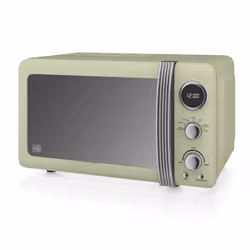 Swan SM22030GN, Countertop, Solo microwave, 20 L, 800 W, Built-in display, Buttons, Rotary