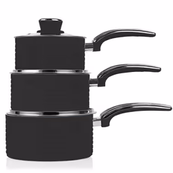 Swan Retro 5 Piece Pan Set Black - Additional view 6