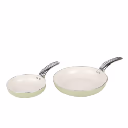 Swan Green Retro Non-Stick 5pce Pan Set, 3 Saucepans 16/18/20cm, 2 Frying Pans 20/28cm with Tempered Glass Lids & Compatible with Induction Hobs - Additional view 9