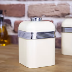 Swan SWKA1020CN Set of 3 Retro Storage Canisters, Cream