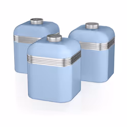 Swan Retro Set of 3 Canisters Blue - Additional view 4