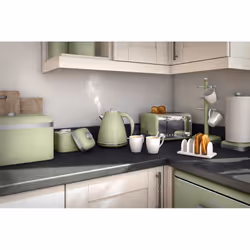 Swan Retro Set of 3 Canisters Green