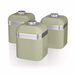 Swan Retro Set of 3 Canisters Green - Additional view 4